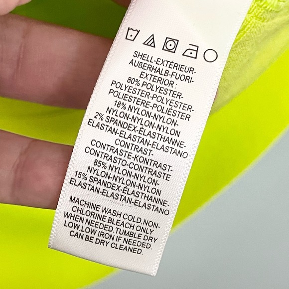 Dress the Population Yellow Chartreuse Mesh Bodycon Mini Aitana Dress Medium NWT - Picture 9 of 9